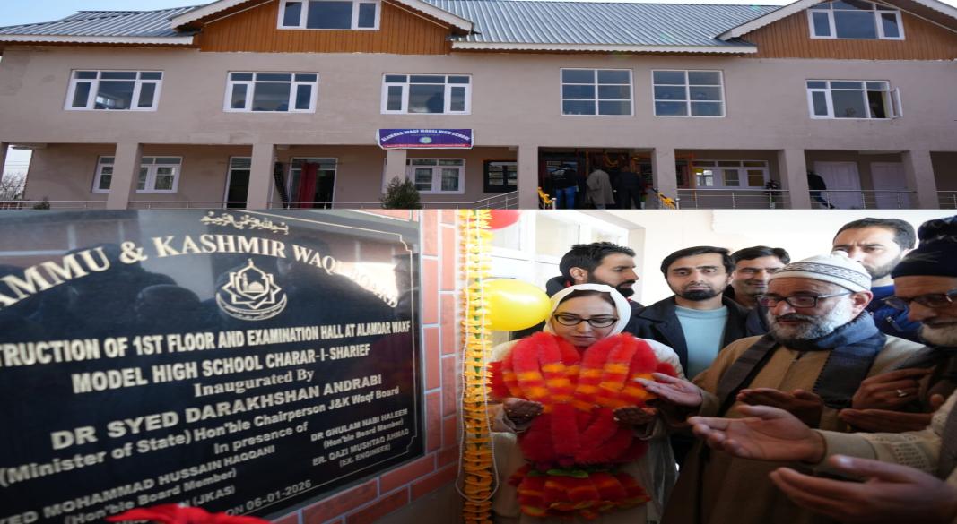 Dr Darakhshan Andrabi inaugurates newly constructed first floor, Examination Hall at Model Waqf School Chrar-e-Sharief